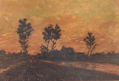 Vincent Van Gogh Landscape at Sunset (nn04) China oil painting art